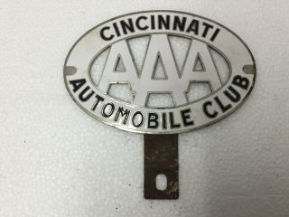Cincinnati Automobile Club License Plate Topper