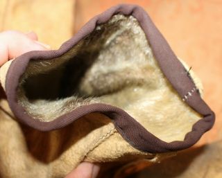 Antique Vintage Native Alaskan Eskimo Leather Hide Fur Skin Boots Slippers 4