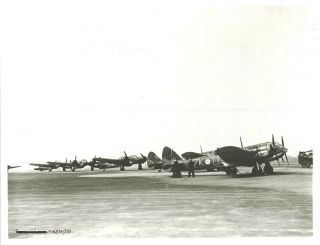 Large And Rare Photograph Of Bristol Blenheims Of No 25 Squadron