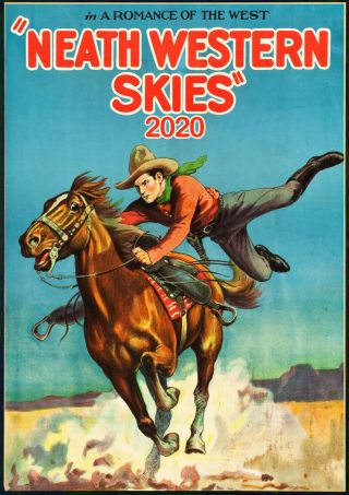 2020 Wall Calendar [12 Pages A4] Cowboy Western Vintage Movie Poster M424