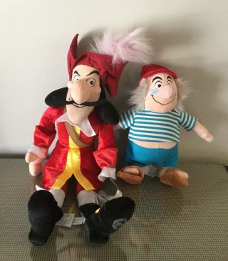 Disney Captain Hook And His Side Kick Mr.  Smee Plush Toys From Peter Pan