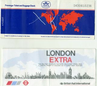 Greece 2 Tickets 1st Of Air Canada 1989,  4 Coupons & 2nd British Rail Int.  1994.