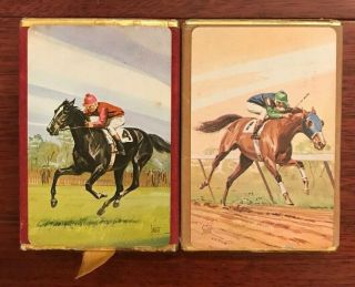 Vintage Congress Double Deck Playing Cards Bridge Jockey Horse Racing
