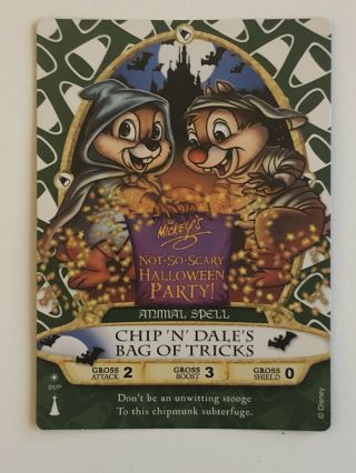 Chip & Dale Sorcerers Of The Magic Kingdom Halloween Party Card P1 Mnsshp 01/p
