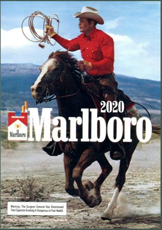 2020 Wall Calendar [12 Pages A4] Marlboro Country Ads Vintage Advert Poster M480