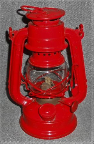 Vintage Winged Wheel Metal 7 1/4 " No 350 Red Lantern Made In Japan