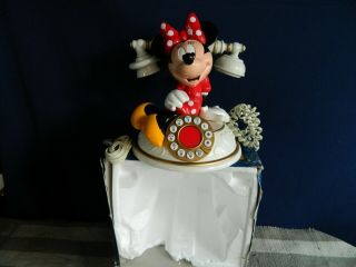 Disney Talking Telemania Minnie Mouse Desk Telephone.  With Box