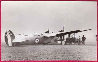 1927 Raf Bristol Type 95 Bagshot Fighter Photo By Real Photograph Co.  Ltd