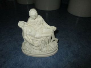 Jesus Statue Sculpture In The Arms Of Mary His Mother Catholic Italy 5 " T Ivory