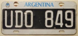 Argentina License Plate Tag