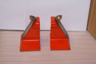 Vintage Railroad Authentic Track And Spike Bookends Mcm Industrial