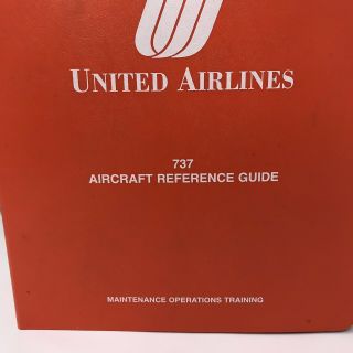 Vintage United Airlines Aircraft Reference Guide 737 Binder 1 & 2 3