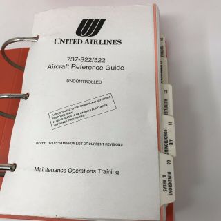 Vintage United Airlines Aircraft Reference Guide 737 Binder 1 & 2 4