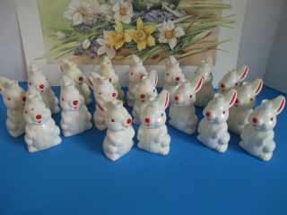 18 Vtg.  Easter Blow Mold Bunny Light Covers Cute Fellows Decorations,  Rv,  Party