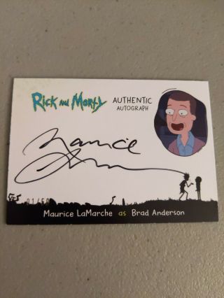 Rick And Morty Autograph Maurice Lamarche As Brad Anderson 1/50