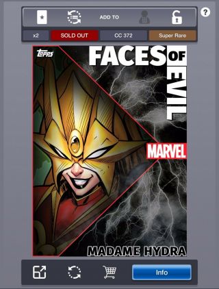 Topps Marvel Collect Card Trader Faces Of Evil Madame Hydra Motion