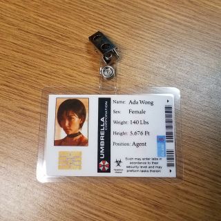 Resident Evil Id Badge - Umbrella Corporation Agent Ada Wong Costume Prop