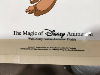 Walt Disney Animation Art Cel Tarzan 1999 Florida Movie Disneyland Cartoon 5