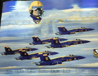 1994 Blue Angels Poster - Print U.  S.  Navy America 