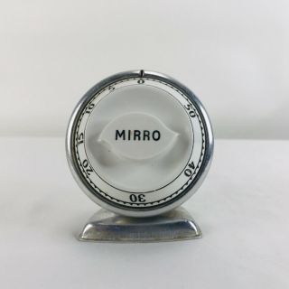 Vintage Robertshaw Lux Mirro Aluminum Kitchen Timer White Plastic Dial