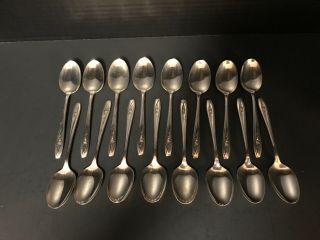 1847 Rogers International Silver Tulip Vintage Flatware 16 Teaspoons Spoons
