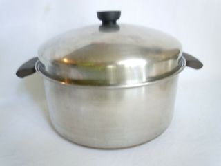 Revere Ware Copper Clad Stainless Steel 6 Qt Stock Pot Dutch Oven Dome Lid (5)