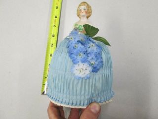 Vintage Porcelain Pin Cushion Doll / Sewing 42 2