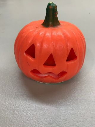 Vintage Gurley Jack - O - Lantern Halloween Pumpkin Candle 3 - 1/4 " Tall