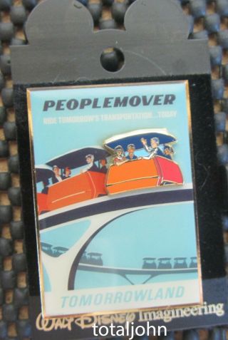 Disney Wdi - Tomorrowland - People Mover - Poster Pin