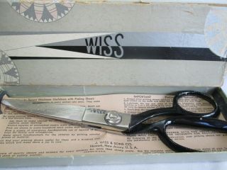Vintage Wiss Sewing Pinking Fabric Shears Cutting Scissors Box Model C
