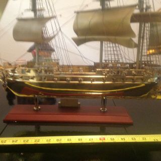 Brass Model Of " Old Ironsides " - Uss Constitution