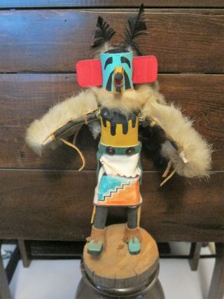 Vintage Kachina Native American Indian Handcrafted Masked Eagle Dancer 2 Face