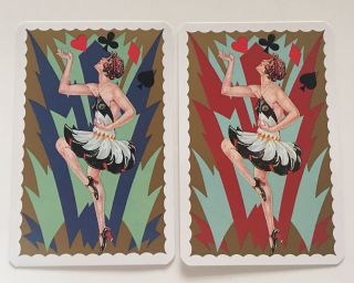 Vintage Swap Playing Cards Art Deco - Flappers Ladies Dancers Girls Con