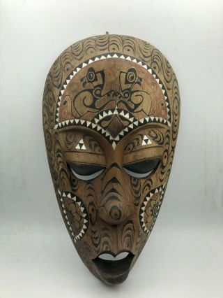 Antique And Vintage Hand Carved Wood African Mask For Decoration