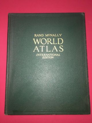 Rand Mcnally World Atlas International Edition 1936 Very