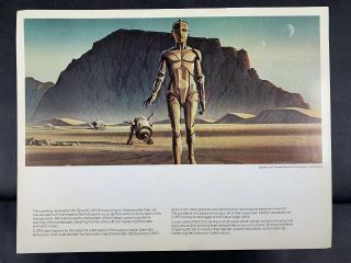4 Vintage 1977 Star Wars Ralph Mcquarrie Concept Art Portfolio Prints