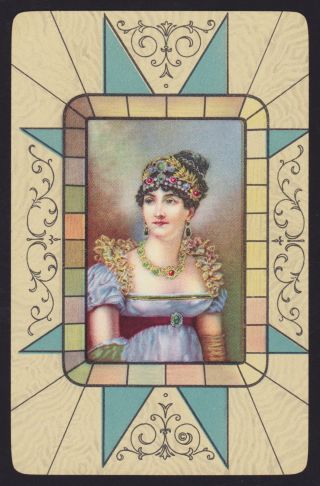 1 Single Vintage Swap/playing Card Royal Josephine 1st Empress Of France Art