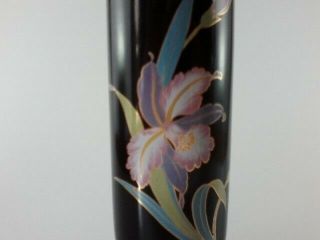 Otagiri Black Orchid bud vase with gold rim.  Very lovely 2