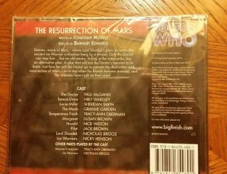 Doctor Dr Who Resurrection of Mars Big Finish CD/Audio 2010 8th Doctor 4.  6 2