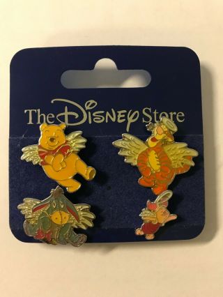 Tokyo Japan Disney Store Complete Set Of 4 Winnie The Pooh Angel Pins