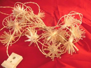 Vintage Clear Star Christmas Lights Made In Italy 20 Light String