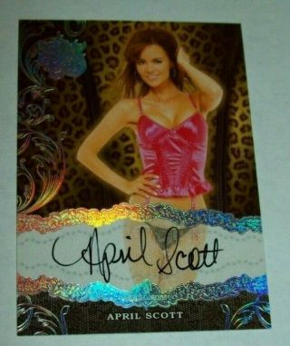 2015 Sin City April Scott Silver Foil Autographed Bench Warmer Card