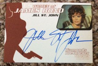 Jill St.  John Wa1 James Bond As Tiffany Case Autograph Card Rittenhouse 007