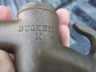 Vintage Buckeye M FIG 637 Brass Visible Gas Pump Nozzle Gas Station SERVICE 7