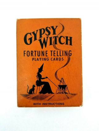 Vintage Gypsy Witch Divination Cartomancy Fortune Telling Playing Cards