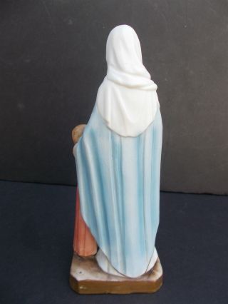 Vintage Catholic ST ANNE and YOUNG MADONNA VIRGIN MARY Statue Sanmyro Japan 4