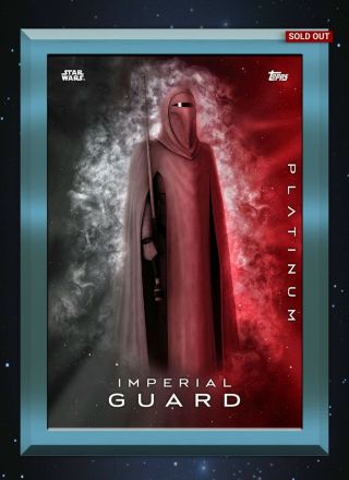 Star Wars Topps Card Trader Digital Imperial Guard Diamond Gilded Platinum Rare 2