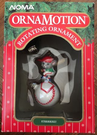 Noma Ornamotion Ornament Rotating 1995 - Strrrrike Baseball