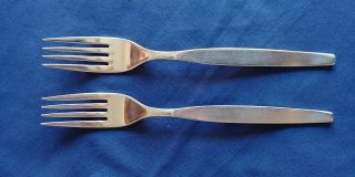 Set Of Two - Oneida Stainless Frostfire 7 - 1/4 " Forks Community Usa