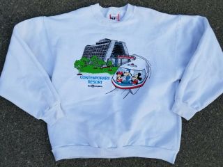 Vintage Disney Designs Sweatshirt Contemporary Resort Xl Monorail Made In Usa